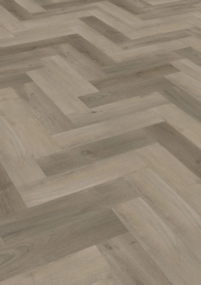 1,752 m² Click-Vinyl CHECK One 2073H Lausitz Eiche Herringbone inkl. Trittschall Premium
