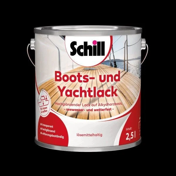 10,78 L 2,5 L Boots-u. Yachtlack seewasser.-u wetterfest farblos hochglanz Schill