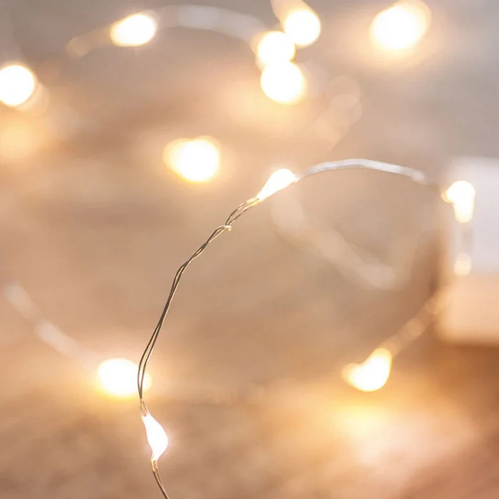 10er Set Micro LED Lichterketten 30 warmweiße LEDs auf 300cm