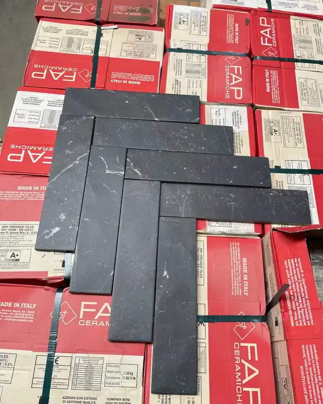 12,96 m² Restposten 7,5×30 Roma Grafiite Brick