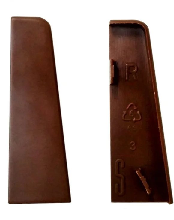 2 St. Equipped 1247 Endkappe Nussbaum 58 mm