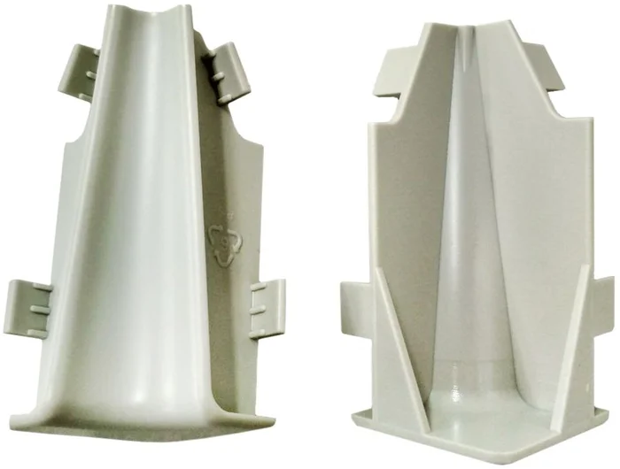 2 St. Equipped 1261 Innenecke Grau 58 mm