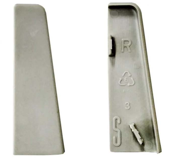 2 St. Equipped 1263 Endkappe Grau 58 mm