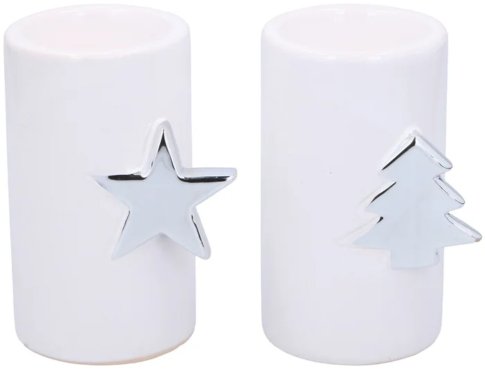 2 tlg. X-Mas-Teelichthalter
