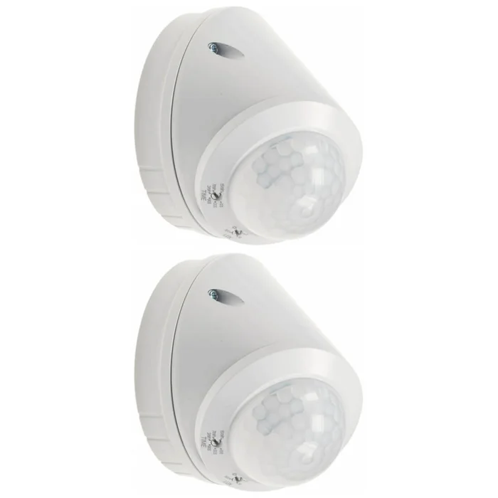 2er Set Wand- und Decken- Bewegungsmelder IP65 für Außen 360°