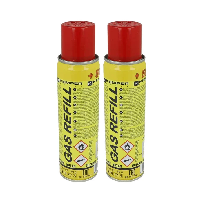 2x Kemper Nachfüllgas für Lötgeräte und Feuerzeuge 150ml 90g