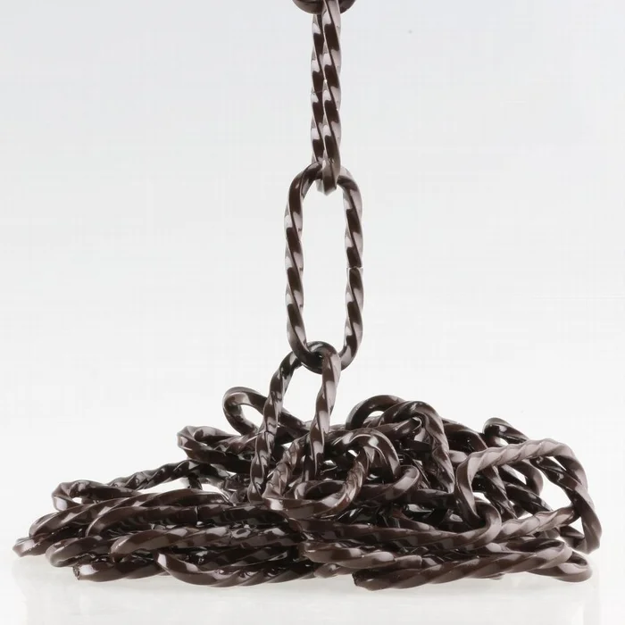 3,8 mm Lampenkette Zierkette 20×47 gedreht für schwere Leuchten braun