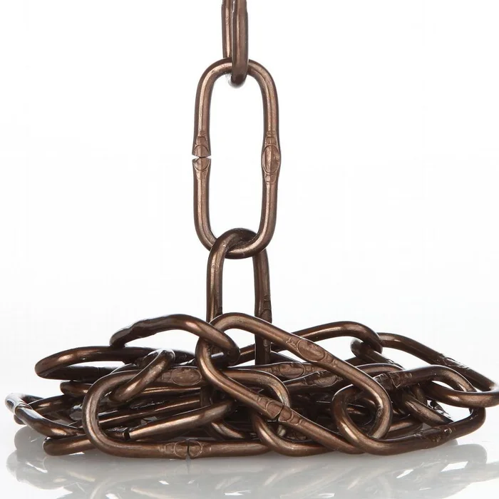 3,8 mm Lampenkette Zierkette 21×48 geprägt für schwere Leuchten antik fume