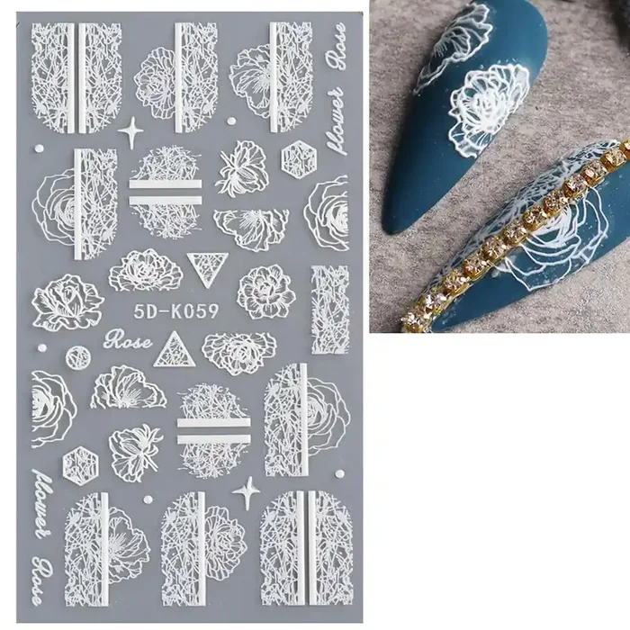 3D Nail Sticker Blume 2