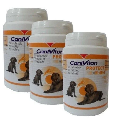 3×90 Tabletten Vetoquinol Caniviton Protect für Hunde und Katzen