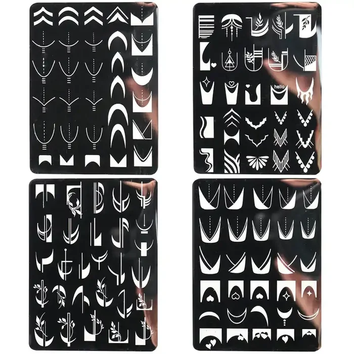 4 XL French Stamping Schablonen