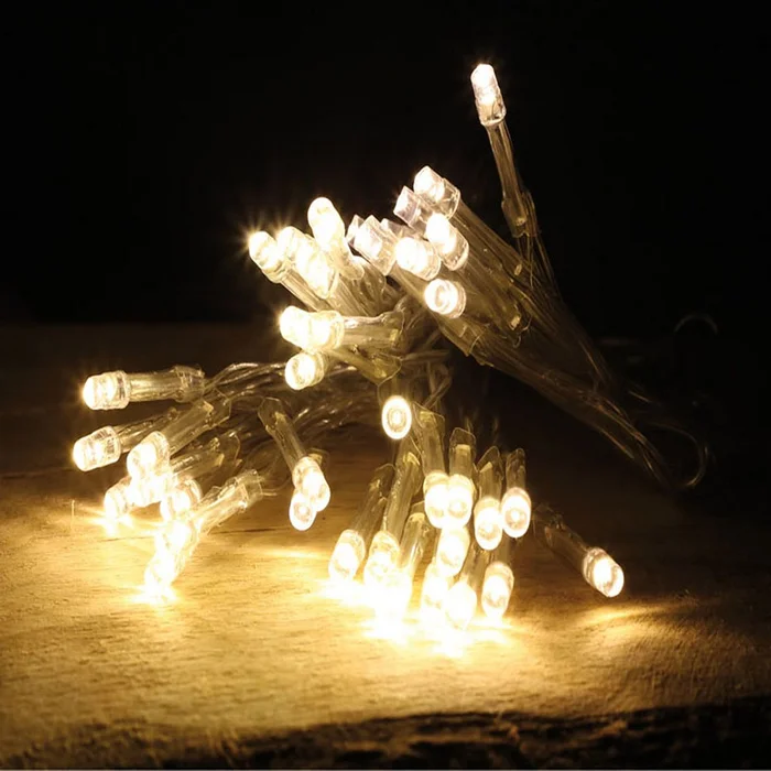 48er LED Lichterkette mit Timer batteriebetrieben Warmweiß