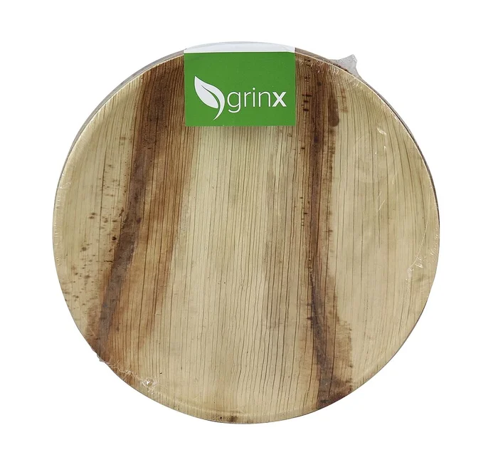 5 Palmblattschalen, rund, Ø 25 cm