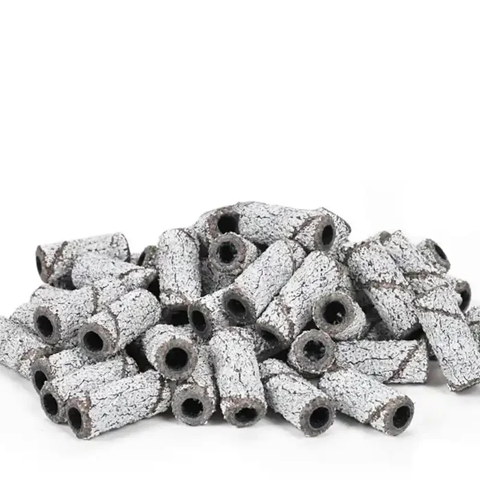 50 Mini Schleifhülsen Weiß K80