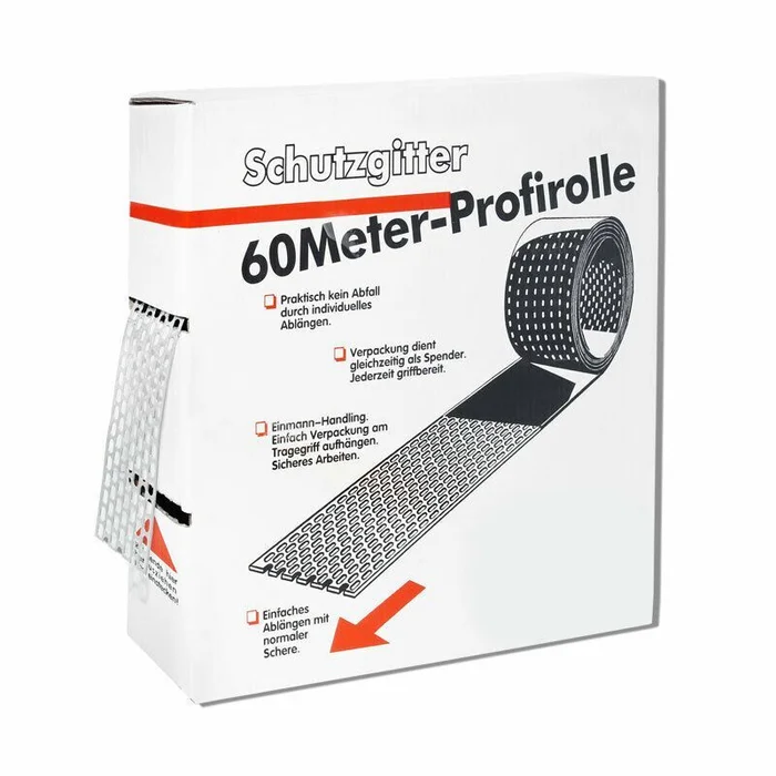 60m Alu-Vogelschutzgitter Lüftungsband Lüftungsgitter Traufkamm 50-100mm