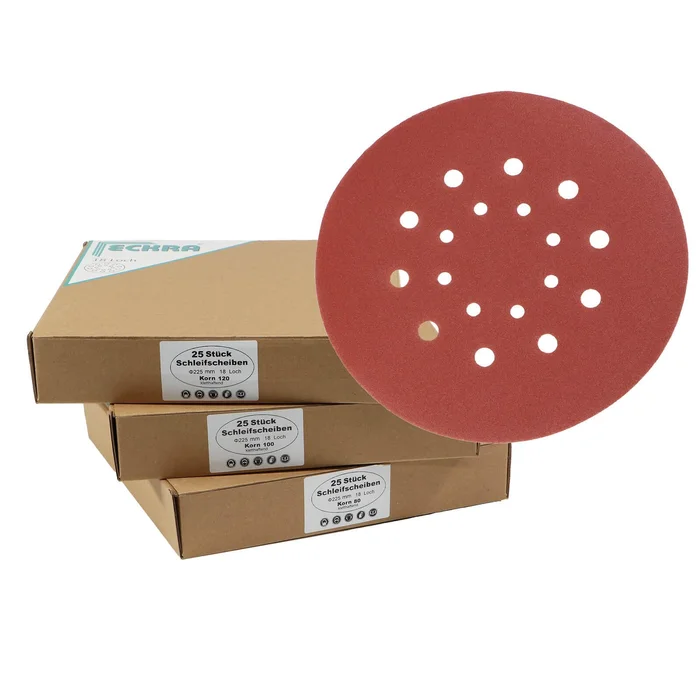 75 Blatt Klett Schleifscheiben 225mm – Korn: 80 100 120