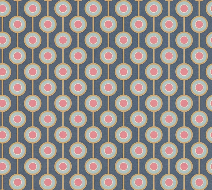 A.S. Création Vliestapete Kollektion: Retro Chic Stilwelt: Grafik Farbe: Blau Optik: matt Struktur: