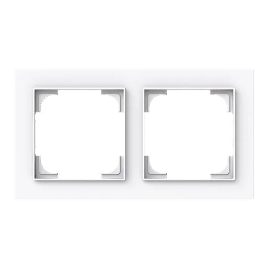 Abdeckrahmen 2-fach studioweiß