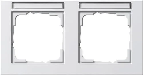 Abdeckrahmen 2f waager. BSF E2 Rein weiß