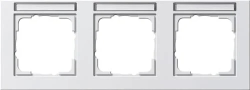 Abdeckrahmen 3f waager. BSF E2 Rein weiß