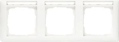 Abdeckrahmen 3f waager. BSF Standard 55 Reinweiß