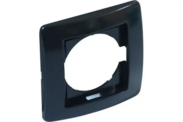 Abdeckrahmen Kreta, 1-fach (schwarz)