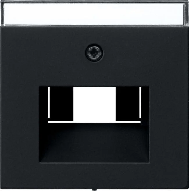 Abdeckung RJ45 Dosen 1 und 2fach + BSF System 55 schwarz matt