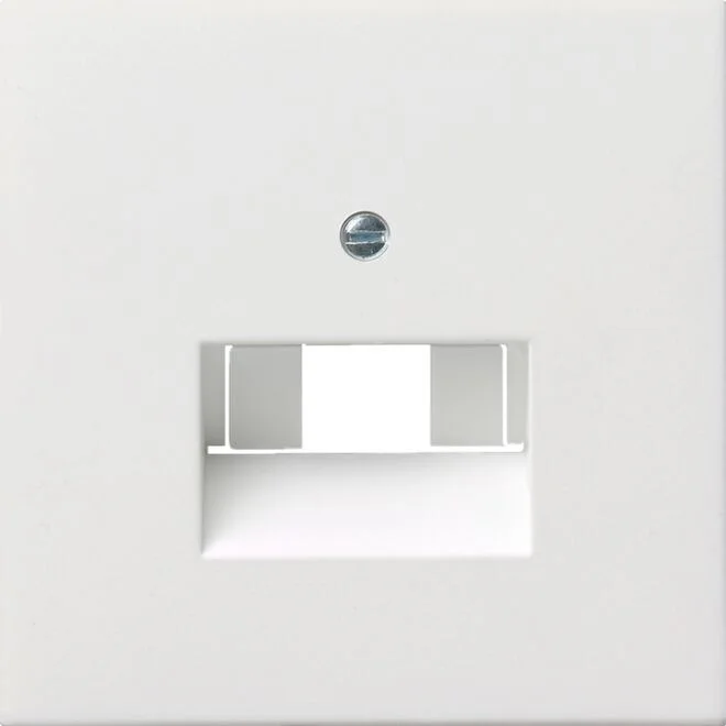 Abdeckung RJ45 Dosen 1 und 2fach Flächenschalter, reinweiß glänzend