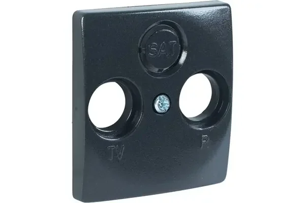 Abdeckung TV/Radio/SAT, Kreta (schwarz)