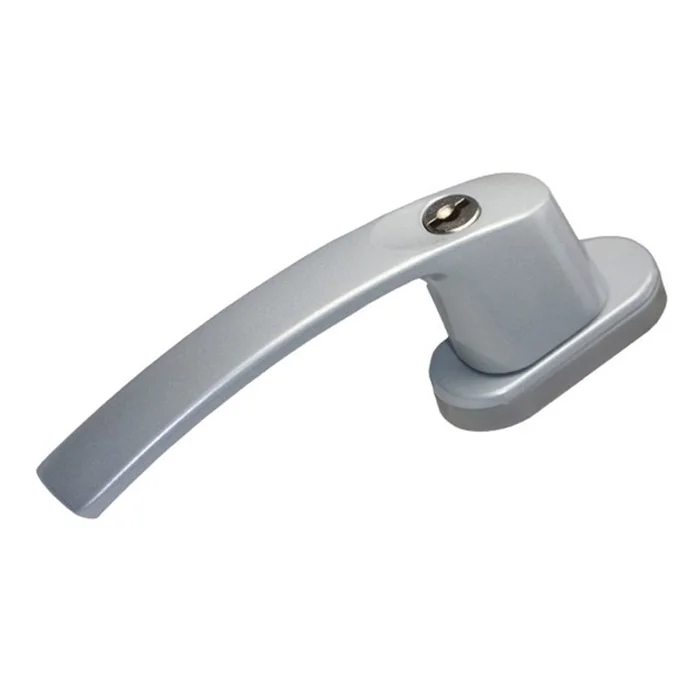 abschließbarer Fenstergriff in der Farbe weiss oder silber