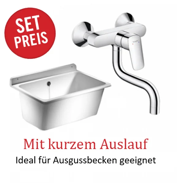 ABU-Plast Waschtrog-Set inkl. Hansgrohe Einhebelmischer