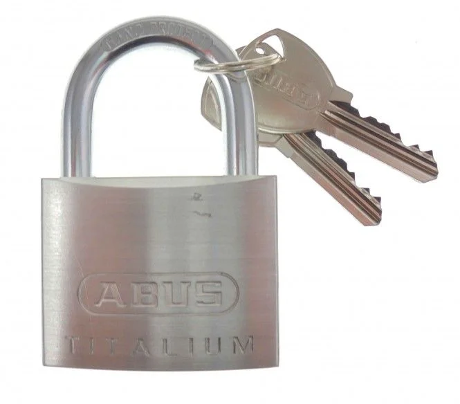 ABUS Vorhängeschloss Titalium 64TI/50 mit 2 Schlüsseln