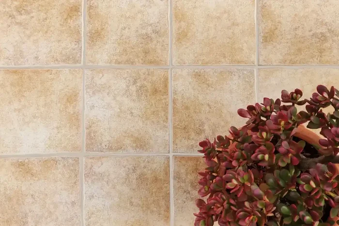 ABVERKAUF Fliese Steinoptik rustikale Kanten 33×33 cm sand-beige „Santa Fe Dourado“