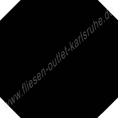 Achteckfliese 31,6×31,6 cm schwarz matt glasiert