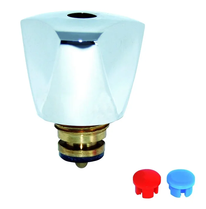 Acrylgriff klar, Oberteil rot, ½“