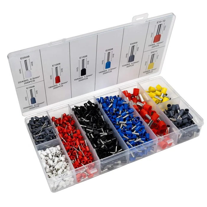 Aderendhülsen Sortiment Kabelschuhe 1200 teilig 0,5-10mm