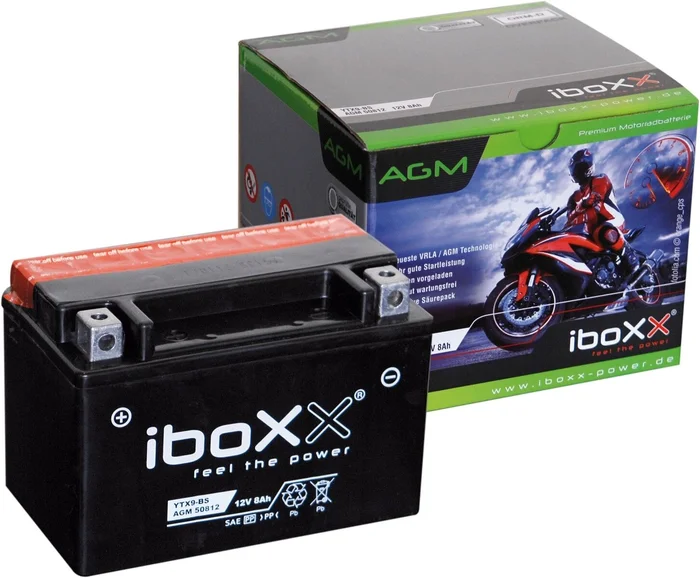 AGM Motorradbatterie 12V / 8Ah / 135 A / 152 x 88 x 107 mm