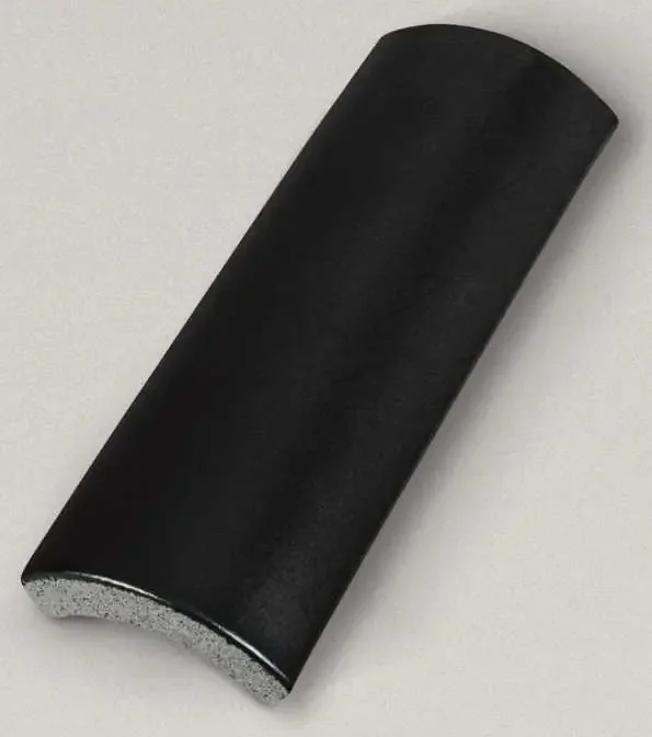 Agrob Buchtal Bäderspezialprogramm Tiefschwarz Neutral1 Glasiert Radialleiste 12,5xr30 Art.-Nr. 5716-37121