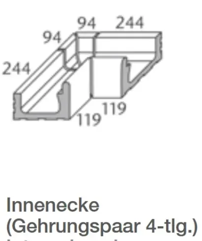 Agrob Buchtal Wiesbaden Weiss Matt Ecke 34,4×11,9 Art.-Nr. 701-S55182