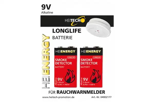 Alkaline 9 V Block, 2er-Pack