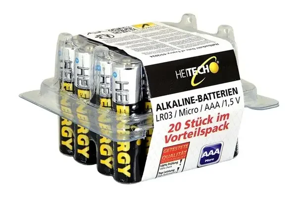 Alkaline-Batterien, AAA, LR03, 20 St.