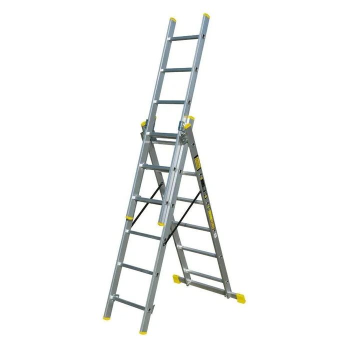 Aluleiter Klappleiter 3×6 Sprossen Stehleiter Haushalts Leitern 150kg