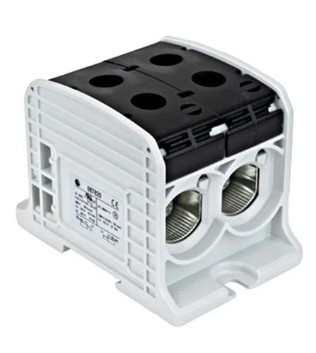 Aluminium / Kupfer Klemme, 1-polig, Doppel 185mm² schwarz