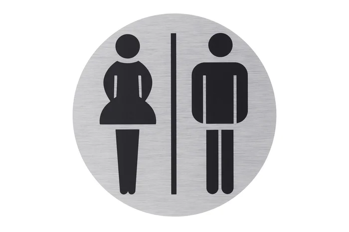 Aluminium Schild “WC Damen/Herren“, Ø 75 mm