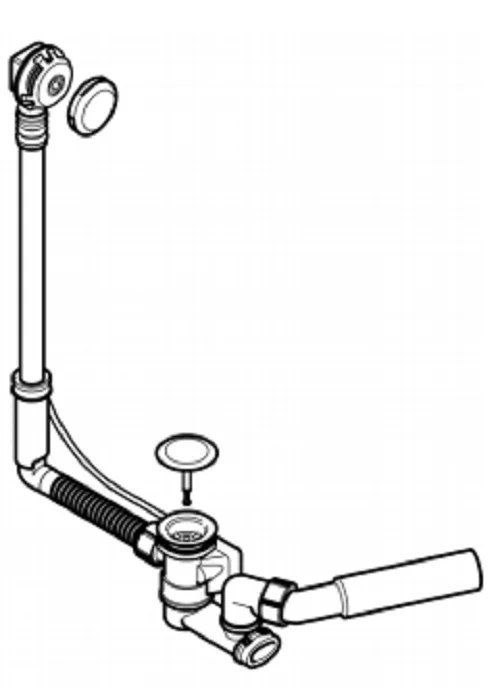 Alva Aqua Ab- und Überlaufgarnitur komplett mit Sichtteil 40/50mm
