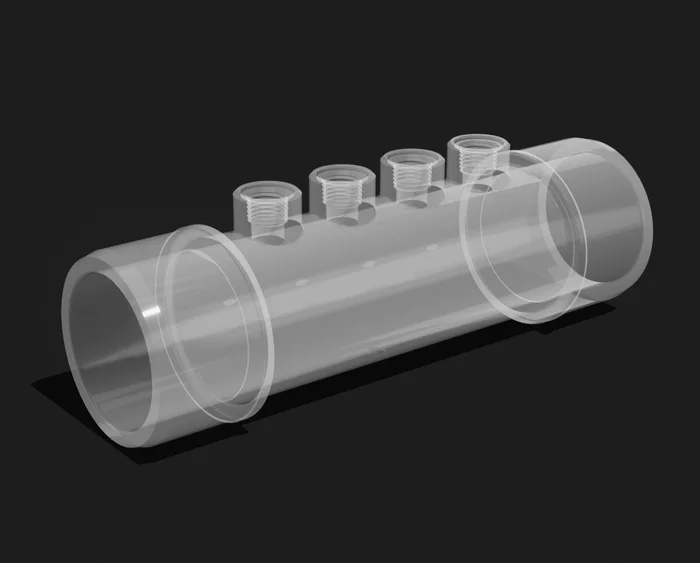 Aseko Transparente Impfstrecke 4x ¼“, d50/63