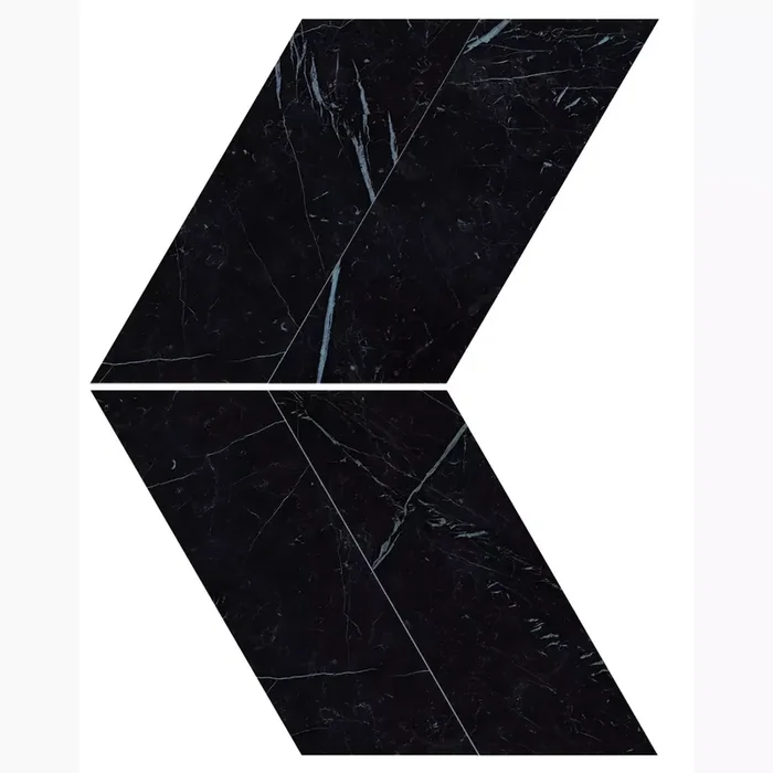 Atlas Concorde Marvel Stone Nero Marquina Lappato Chevron AS1W 22,5×22,9cm rektifiziert