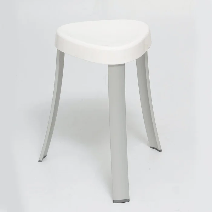 Badezimmerhocker Sitta Demerx Weiß/Alu