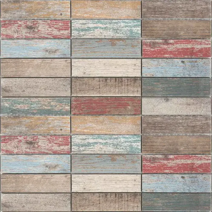 Bärwolf Beachhouse Color Mix 12×3 Matt Mosaikfliese 12,3 x 3,3 (20,9X37,3) R10/B Art.-Nr. KEG-17031