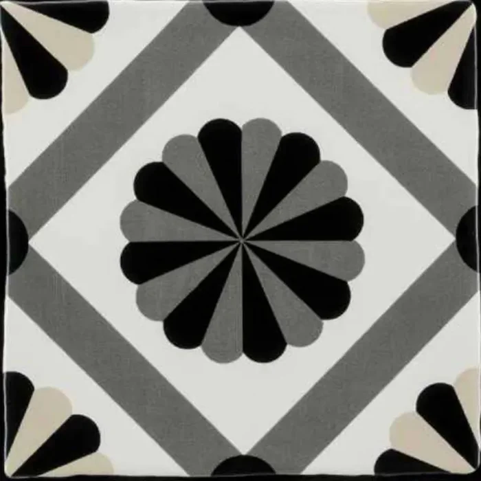 Bärwolf Belle Epoque Decor 1 Sortenrein Matt Fliese 13,9×13,9 CM A Art.-Nr. KE-15010-1